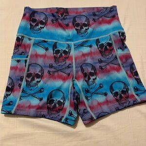 Constantly varied gear 5” shorts. Watercolor skulls size small. CVG
